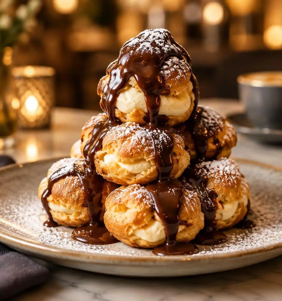 Profiteroles & Chocolate Sauce